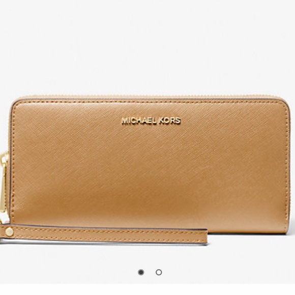 MK Large Saffiano Leather Continental Wallet NWT - Picture 3 of 3